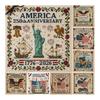 US 250th Anniversary Cross Stitch Kit DIY Needlepoint Starter Patriotic Commemorative Embroidery Pattern Keepsake Gift for Beginners Veterans Military