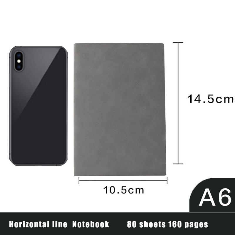 Утолщенный блокнот A6 для деловых заметок из овчины, 160 страниц, с подкладкой
