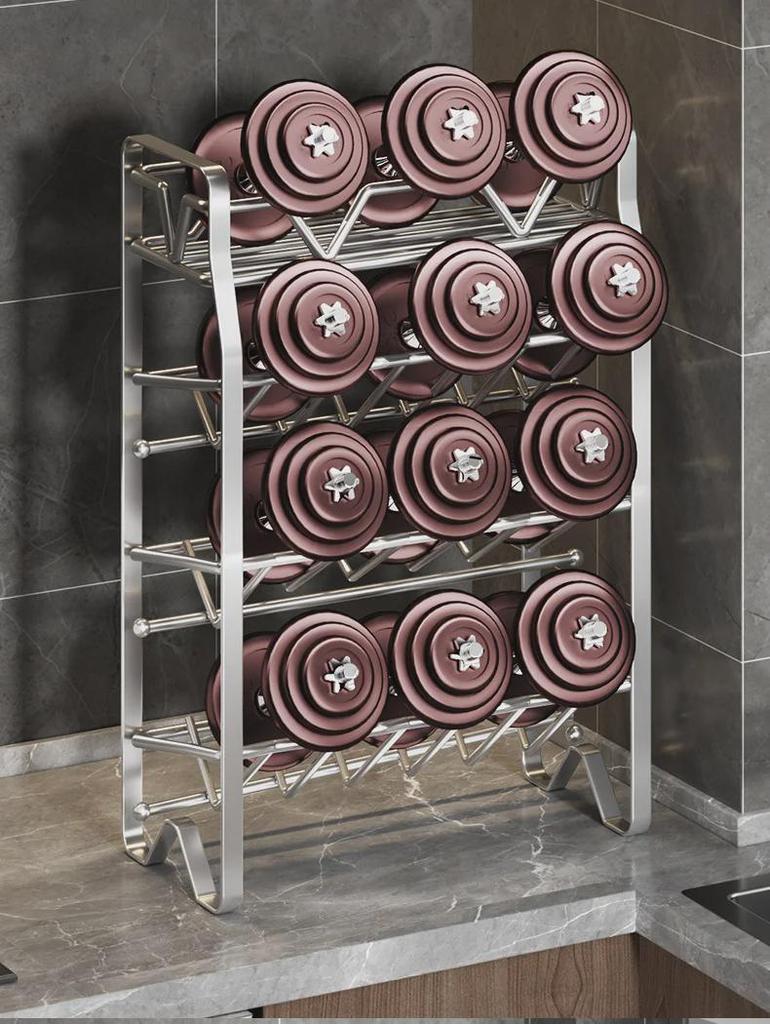 Multi-Layer Stainless Steel Kitchen Spice and Pot Rack