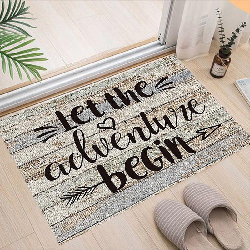 Cartoon Camping Floor Mat Entrance Welcome Doormats Kitchen Rug Home Decor Carpet Non-slip Area Rug Anti-slip Machine Washable