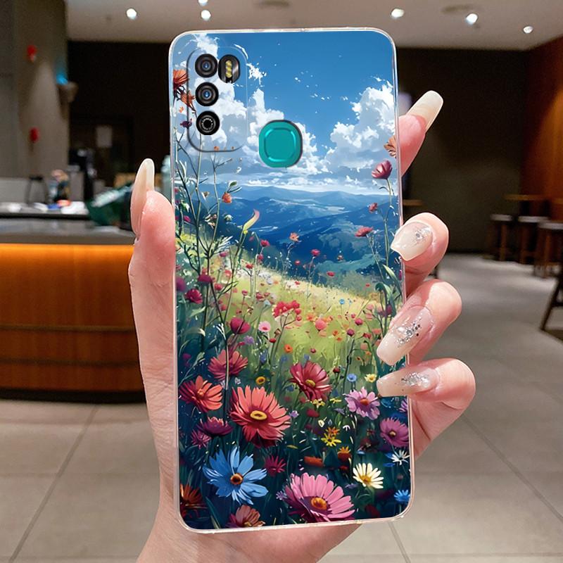 Для Infinix Hot 9 Play Задняя крышка X680 X680B X680C Эстетичный Милый Крутой Чехол для Телефона Мальчиков Девочек Мягкий Силикон Прозрачный Корпус