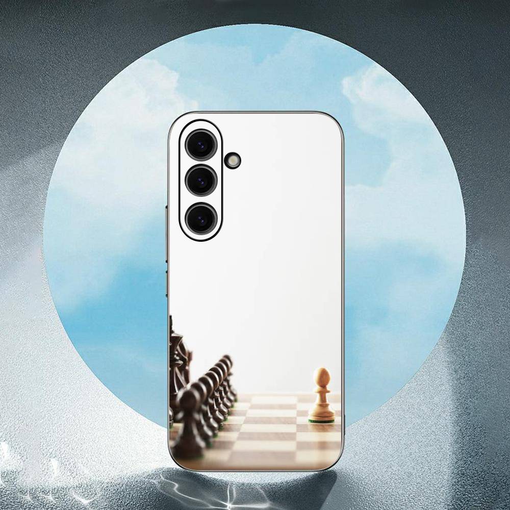 CHESS CHECK MATE For Samsung Galaxy S25 S24 S23 Ultra S22 S21 Plus S20 Black Soft Silicone Protective Case