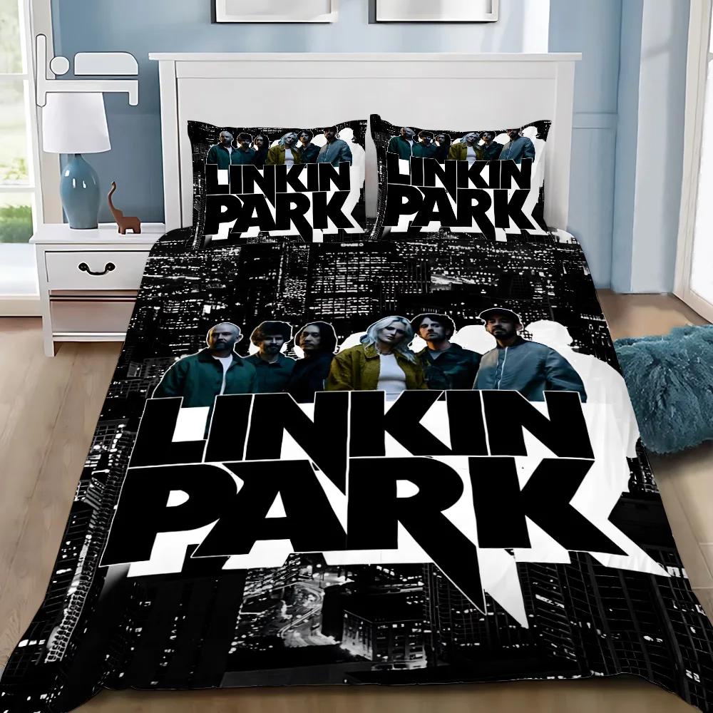 Duvet Cover Pillowcase Bedding Set Rock band Linkin P-Park Adult Boy Girl Bedroom Decoration Children Single Double Large Size