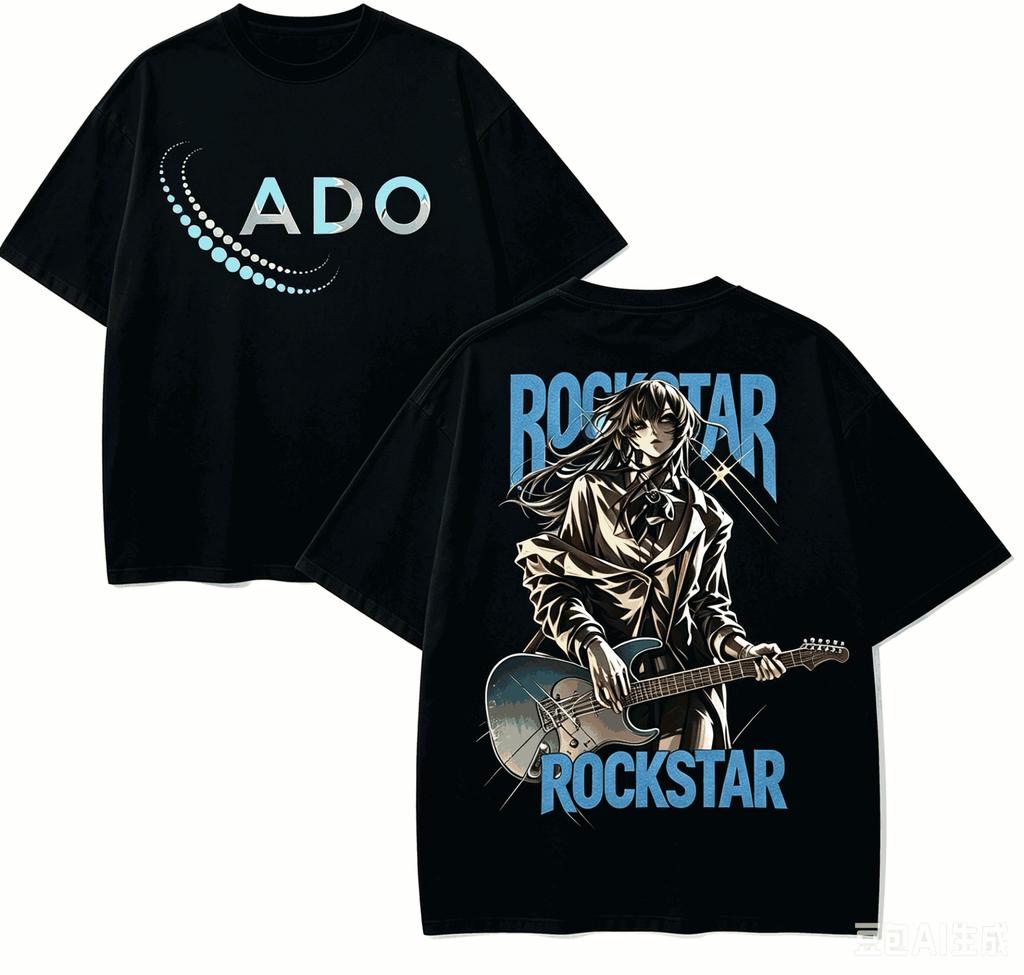 Ado Anime Lover T-shirt Men Women Harajuku Cotton New Model High Street Retro Fashion Oversized Unisex Couples Soft High Quality Couples Tops