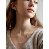 Nacre Flower Heart Necklace_Nz1139 (2Colors)