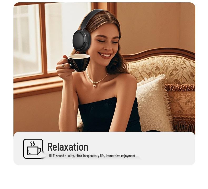 Игровые Bluetooth-наушники с оголовьем 2025: Беспроводные, С шумоподавлением, Мощный бас, Сверхдолгая работа от батареи, Для спорта