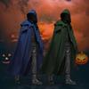 Halloween Hooded Cloak Unisex Men Women Cape Solid Long Cloak Role Cosplay Costumes Outwear Retro