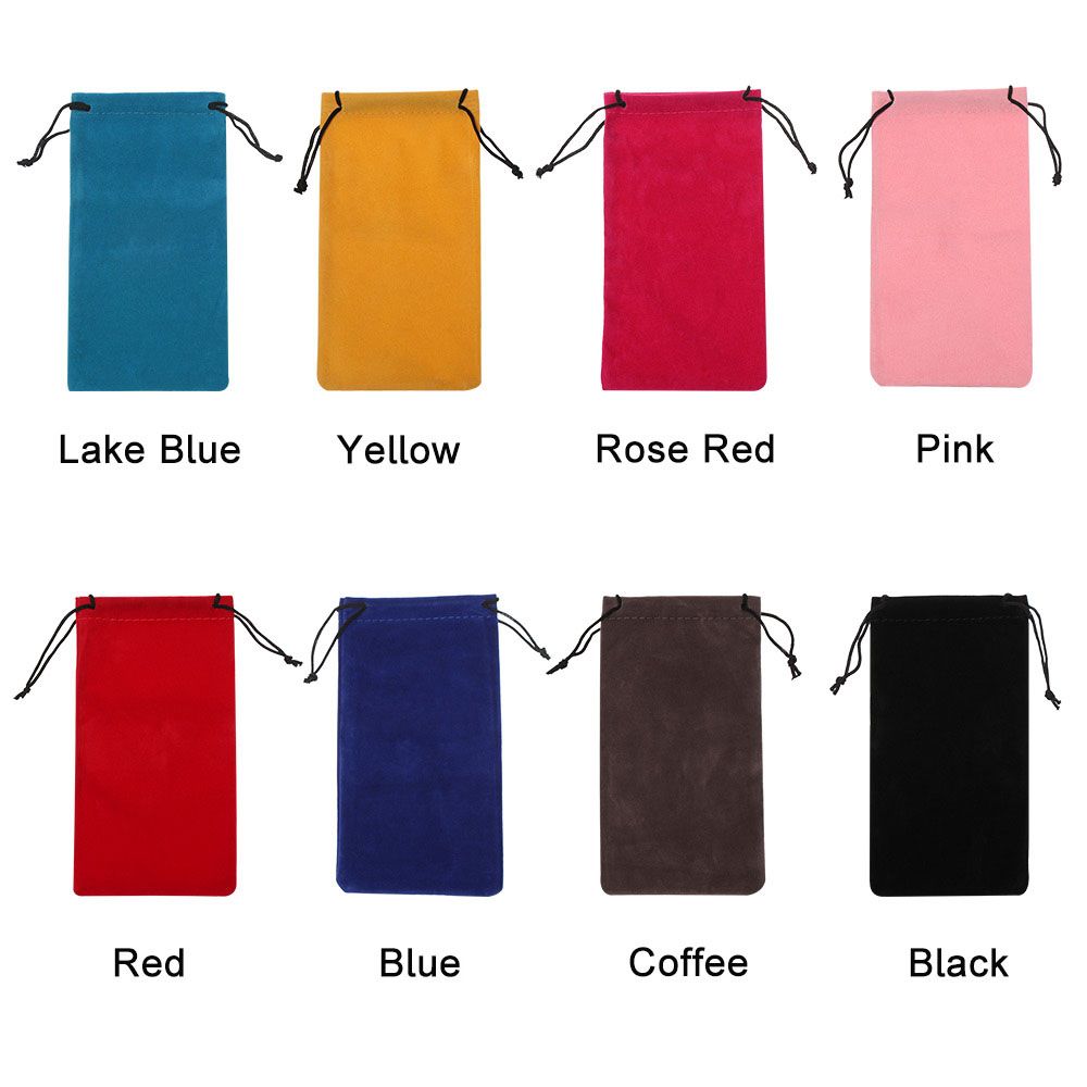 Eyewear Solid Color Drawstring Pouch Bags Sunglasses Bag Glasses Cloth Bags Eyeglasses Pouch