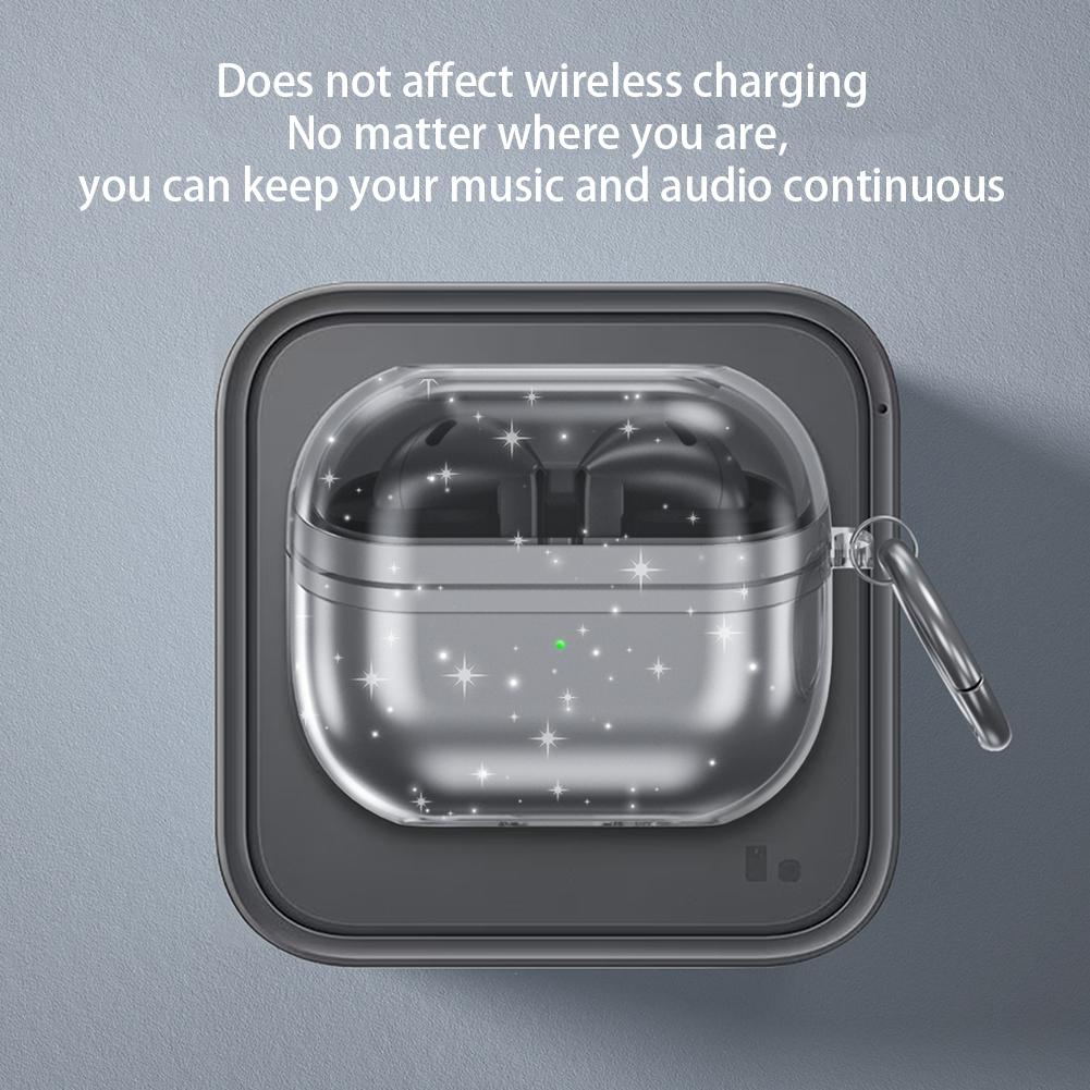 Прозрачный защитный чехол с брелоком для Samsung Galaxy Buds 3/3 Pro #AU