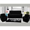 Sofa Cover - Black - Stretchable - 3-seater 180-215 Cm - 1-seater 70-110 Cm - Contemporary Design