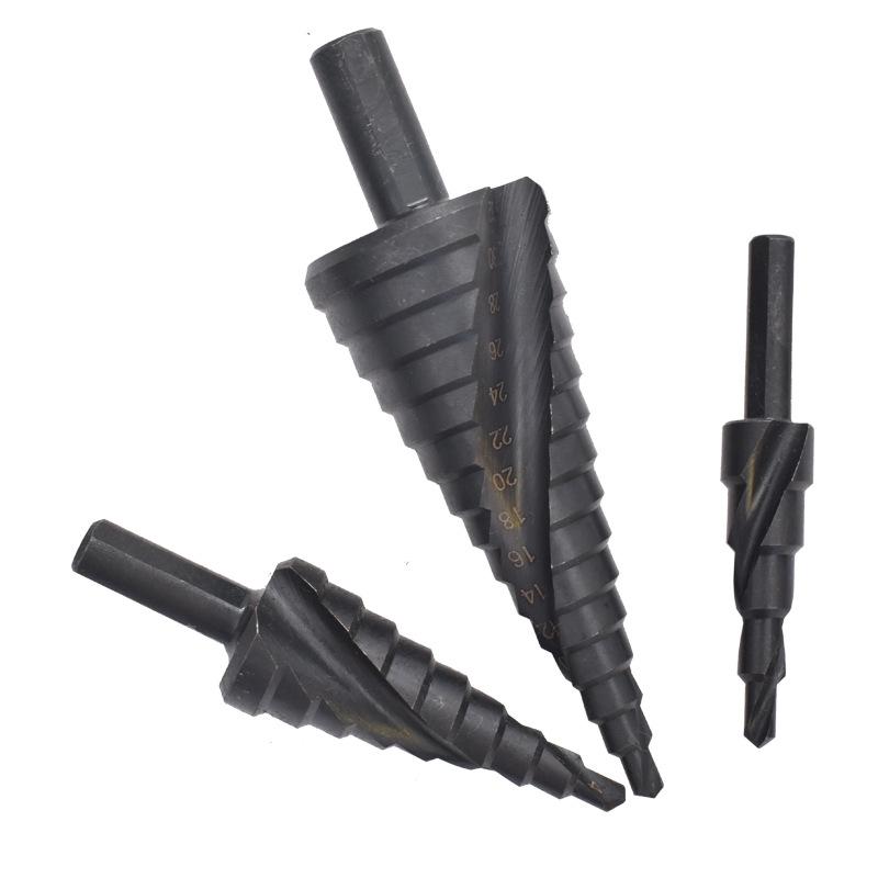 3Pcs/set 4-32MM High Speed Steel Cobalt Stepped Bit Set High Speed Steel Spiral Metal Bit HMM