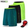 Wosawe Men's 2 In 1 Padded Cycling Shorts Breathable Mesh Cushion MTB Bike Pants Loose Casual Shorts
