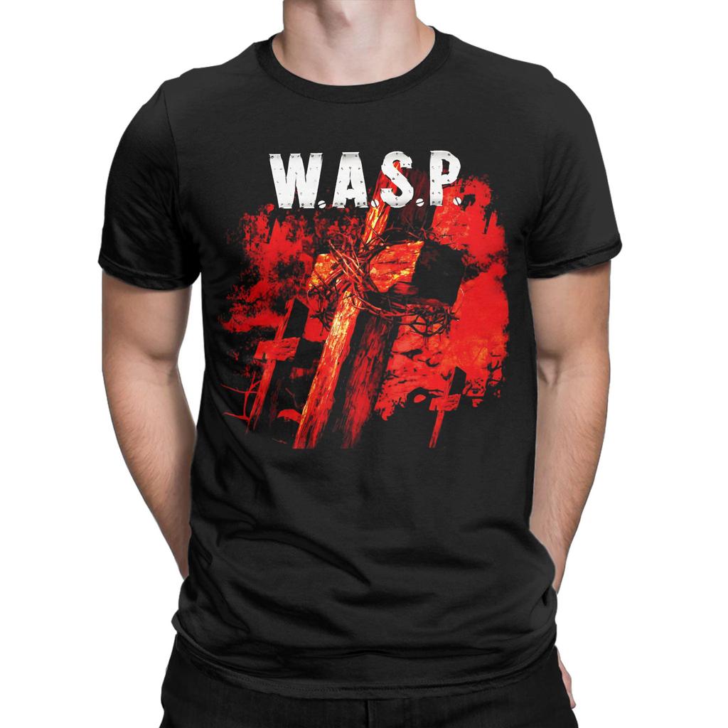 Men Women Graphic WASP W.A.S.P rock band  Tee T Shirt Cotton  T-shirts Clothing