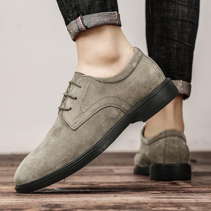 Мужские туфли Оксфорды, удобные замшевые туфли на шнуровке, ретро классические повседневные мужские туфли, легкие офисные мужские туфли Оксфорды