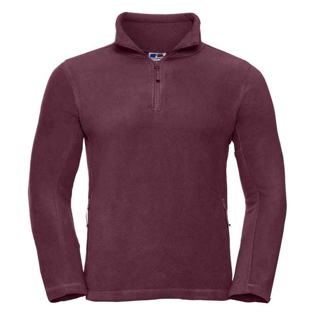 Russell Mens Quarter Zip Outdoor Fleece Top