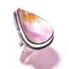 Кольцо с драгоценным камнем из ракушки абалон, ручная работа, уникальный дизайн, изящное ювелирное украшение 6,75 дюйма a0B32