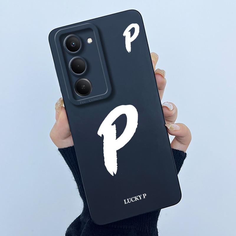 For Xiaomi Redmi 15 5G Cover Case Cute Initial Letters Couple Silicone Soft Matte Phone Bumper for REDMI15 5G Shockproof Casing