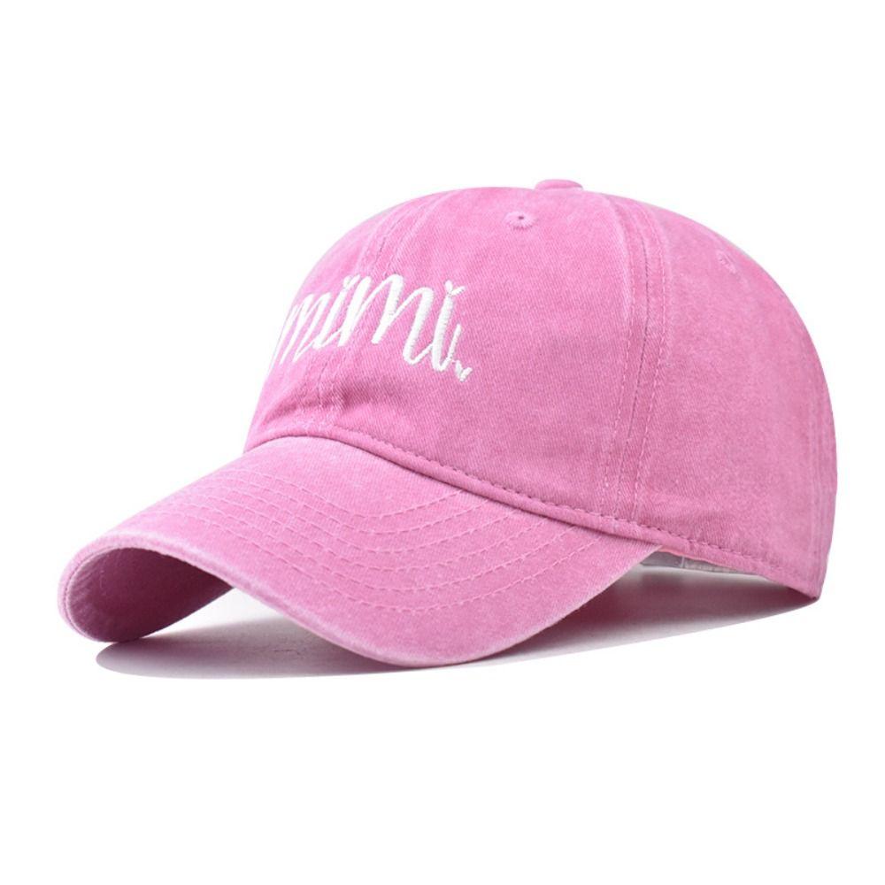 Vintage Mimi Letter Embroidery Caps Adjustable Baseball Cap Fashion Sport Visors Cap