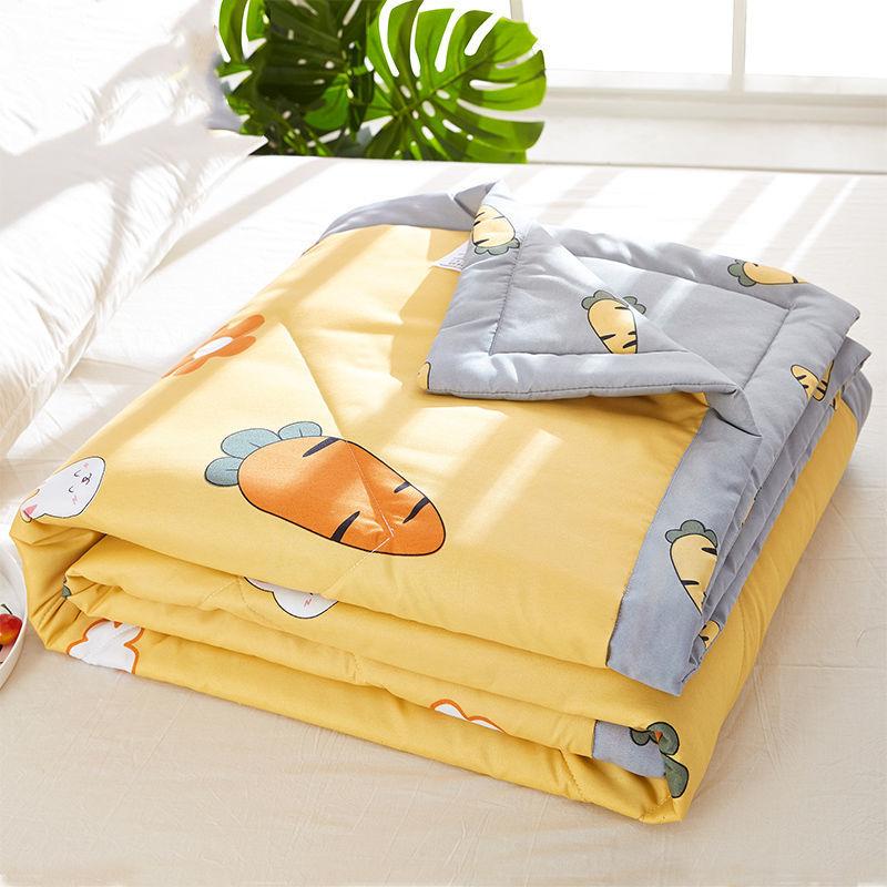 Двойное одеяло с кондиционером, стеганое хлопковое одеяло, студенческое одноместное летнее одеяло для общежития, весенне-осеннее одеяло