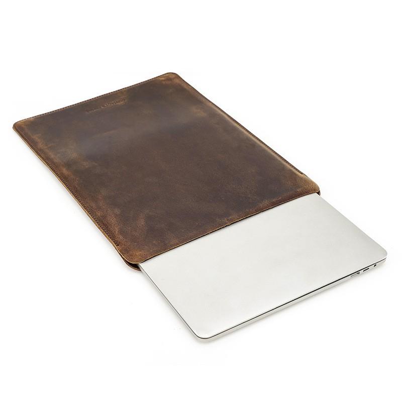 Leather Laptop Sleeve MacBook Air 13.3 Inch Pro Genuine Carrying Case