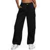 Women's Fashion Sport Solid Color Pocket Casual Sweatpants Pants