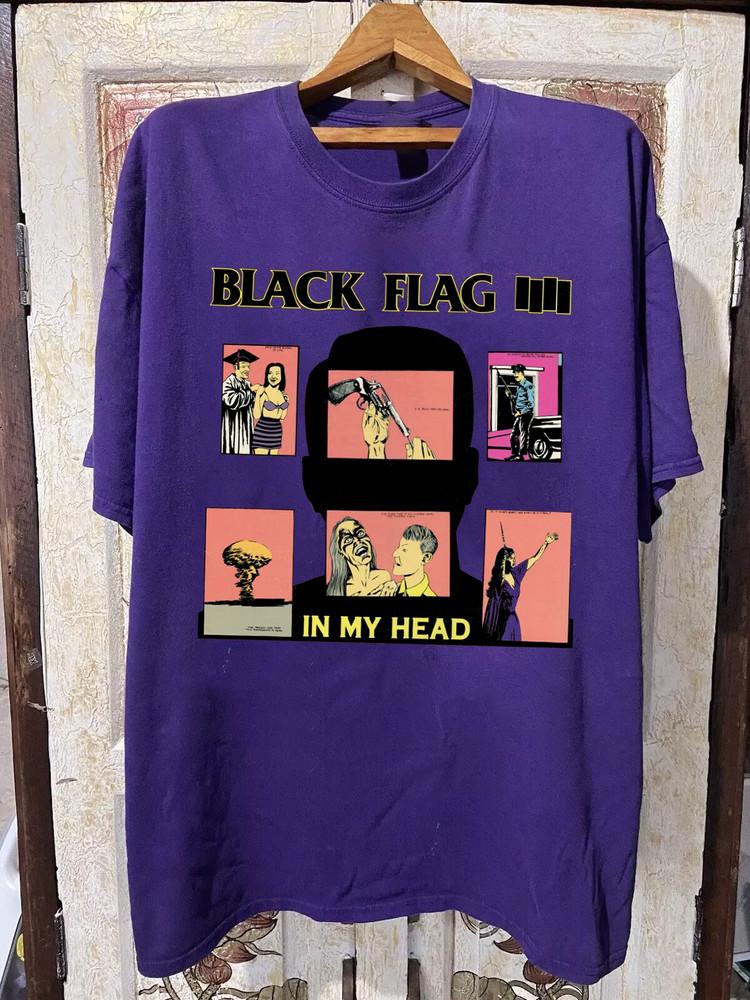 Футболка Black Flag Band In My Head Полный размер S-5XL Унисекс