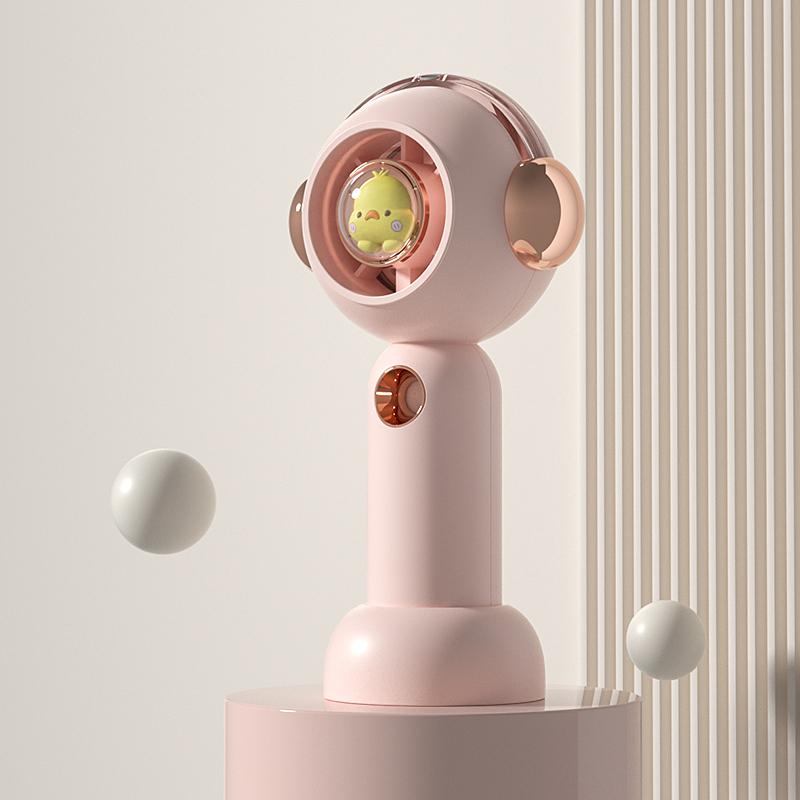 Mini Handheld Fan With Spray USB Rechargeable Portable Fans Camping Outdoor Turbine Desktop Small Yellow Duck Hand Held Fans