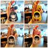 Cat Backpack Lights Key Chain Bear Cute Bag Charm Personality Cartoon Animal Keychain  Gift