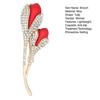 Женская брошь с лацканами, красный тюльпан, декор со стразами, воротник костюма, воротник формального случая, булавка для офисной одежды, вечерние ювелирные изделия для выпускного вечера