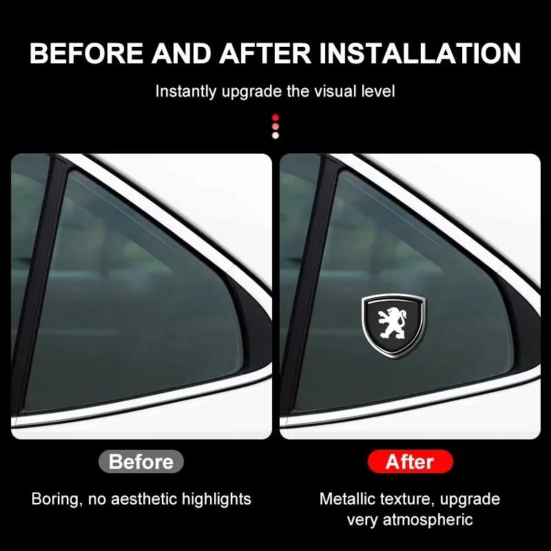 Car Sticker Car Metal Sticker Custom Shield Car Rear Trunk Shield Emblem Badge Sticker For Peugeot 206 207 307 3008 2008 308 407