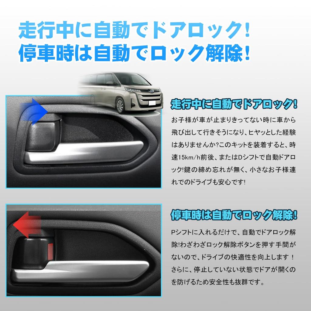 TELLIKA Door Lock Kit for Toyota Voxy MXPK Yaris Sienta and Prius Speed-Linked Noah, (90 Series), Aqua, (10 Series), Cross, (10 Series), (60 Series).