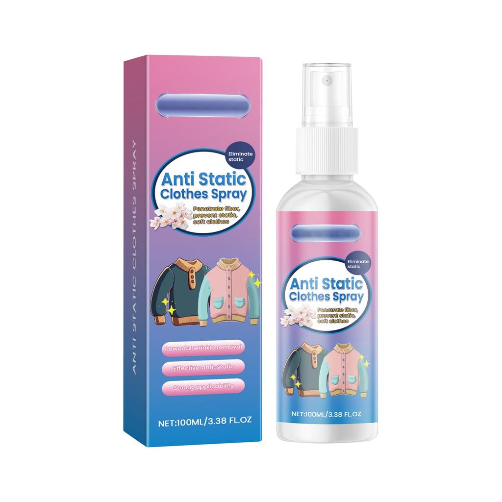 Антистатический спрей для одежды, мягкий и удобный, складки на одежде, гладкий и нестатичный спрей для одежды 100 мл