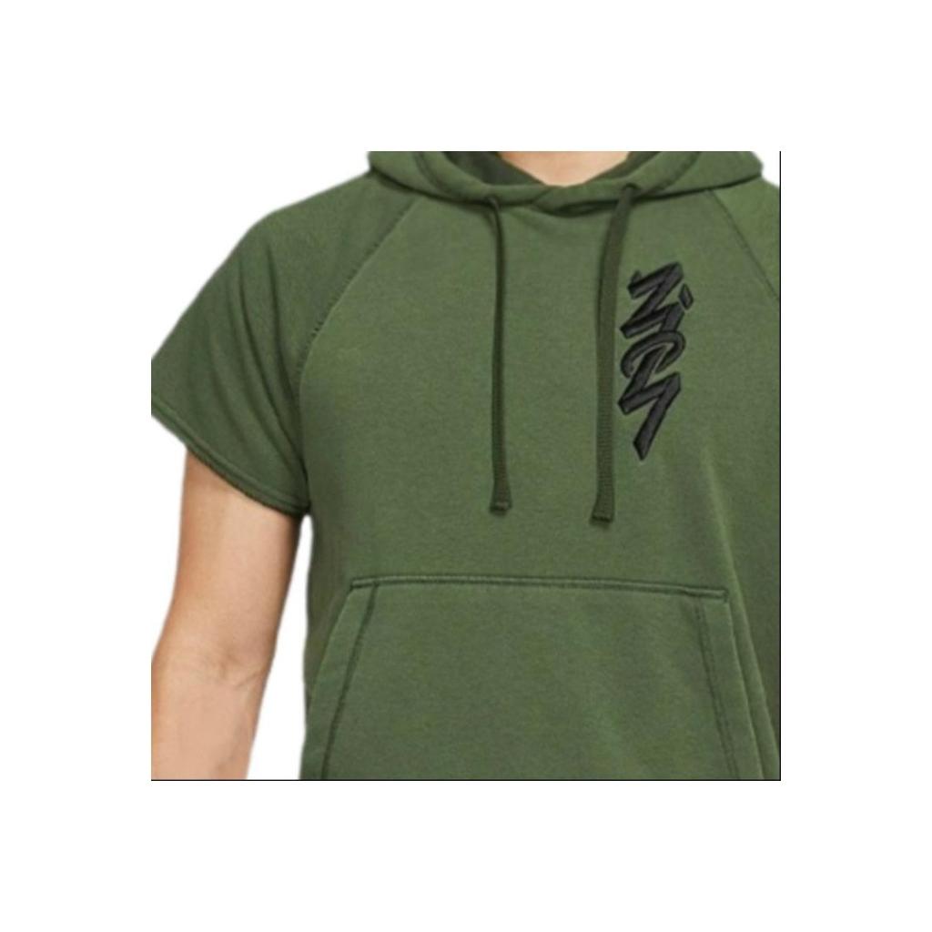 Jordan Толстовка с вышитым логотипом, толстовка с короткими рукавами, мужские топы, темно-зеленая DA9843-335