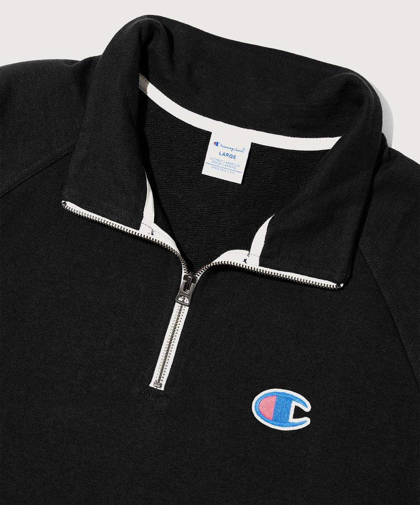 Champion Логотип Heritage Свободный крой Молния до середины Черный