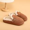 Поддержка нескользящая платформа хлебные туфли хлопковые туфли женские зимние удобные модные коричневые теплые верхние хлопковые туфли