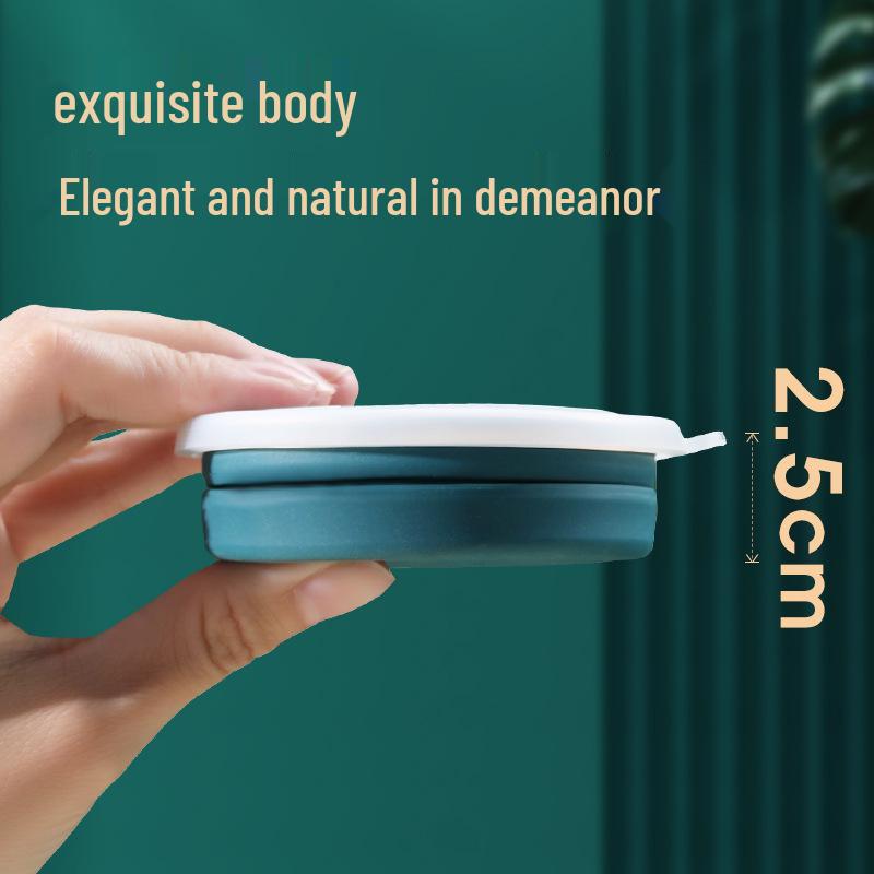 Портативная силиконовая складная дорожная кружка с крышкой - Мини-телескопическая чашка для полоскания для использования на открытом воздухе