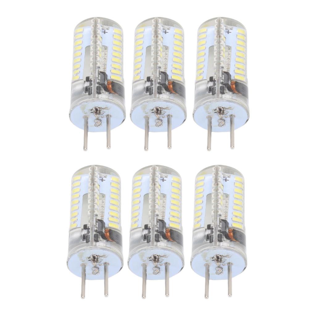 6Pcs GY6.35 LED Bulbs 5W AC 12V Warm White 2700 To 3000K White 6000 To 6500K 500LM 72LED Light