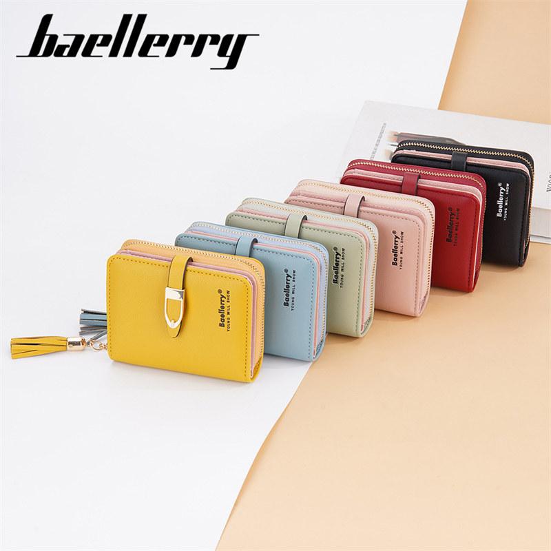 Baellerry Модные женские короткие кошельки на молнии, держатель для карт, классический кошелек для монет, милые сумки для карт