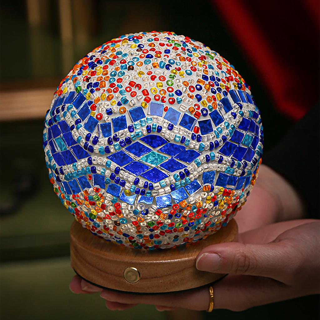 USB Зарядка Сенсорный Три Цвета Бесконечная Регулировка Яркости Барочный Ночник Зарядная Настольная Лампа Декоративная Стеклянная Лампа