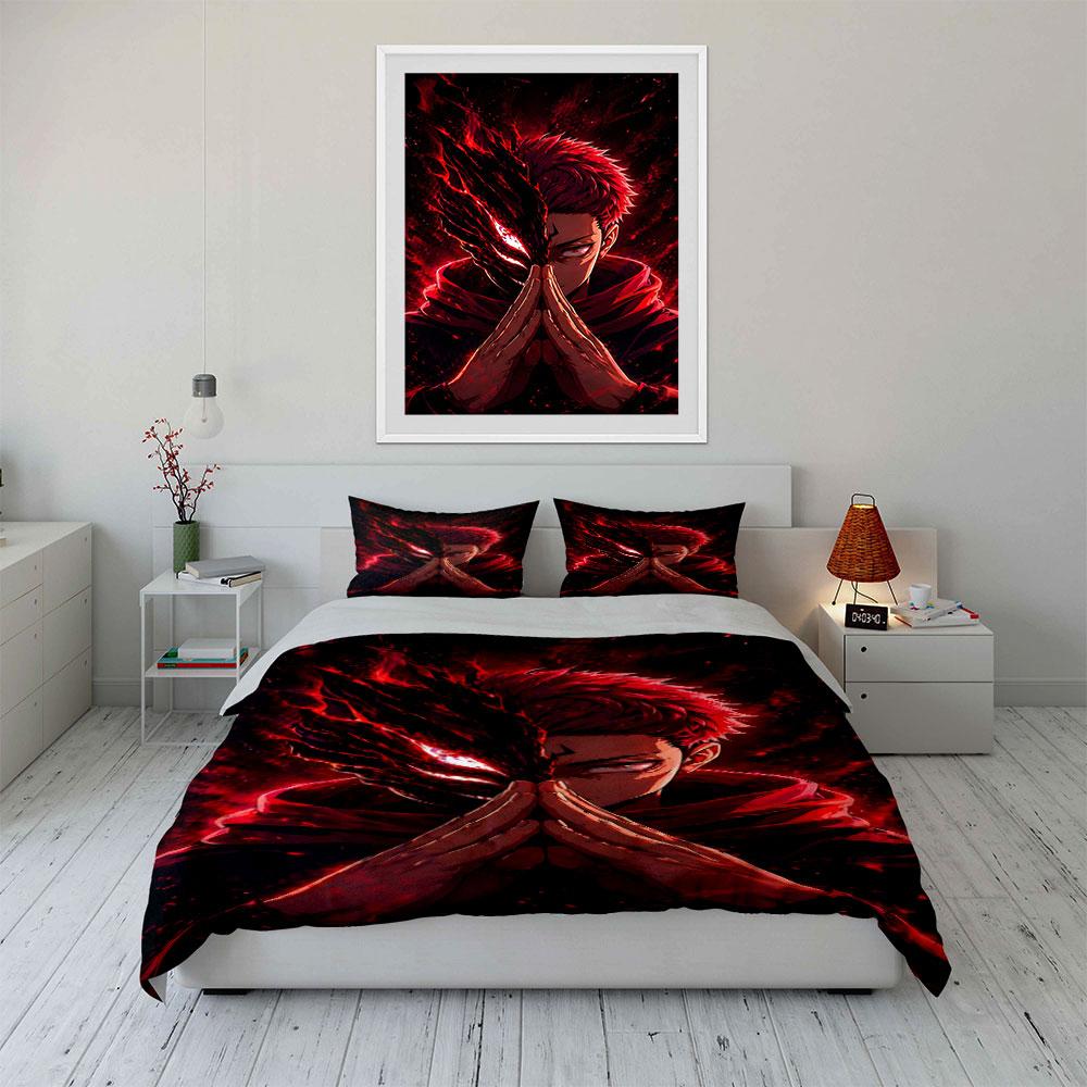 Red-haired character split face. Bedding sets Duvet cover sets Duvet covers Pillowcases(1 * Duvet Cover 2 * Pillowcases without duvet insert)