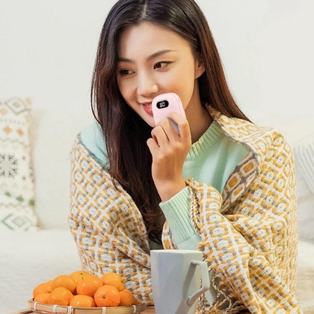Digital Display Pocket Warmer Rechargeable Pocket Heater Multi-Function Hand Warmers Winter