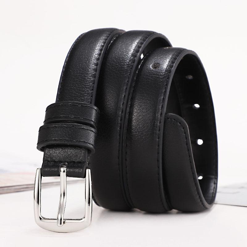 Casual Versatile Simple Belt Pin Buckle Metal Fashion Denim Ladies Belt Decorative Dress Jeans Belt