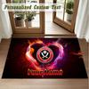 Crystal Velvet Square Rug Custom NameSheffield United FC Pattern Non Slip Home Floor Decor Rug