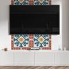 Vinyl Wall Panel with Print for Dining Room 120x60 cm Folk Pattern with Flowers