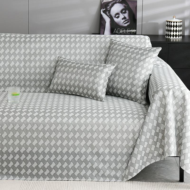 Летняя ткань для чехла на диван из ледяного шелка, простая и с легкой роскошью, с передовым чувством, целое нескользящее полотенце с полным покрытием, современное высококлассное полотенце для дивана