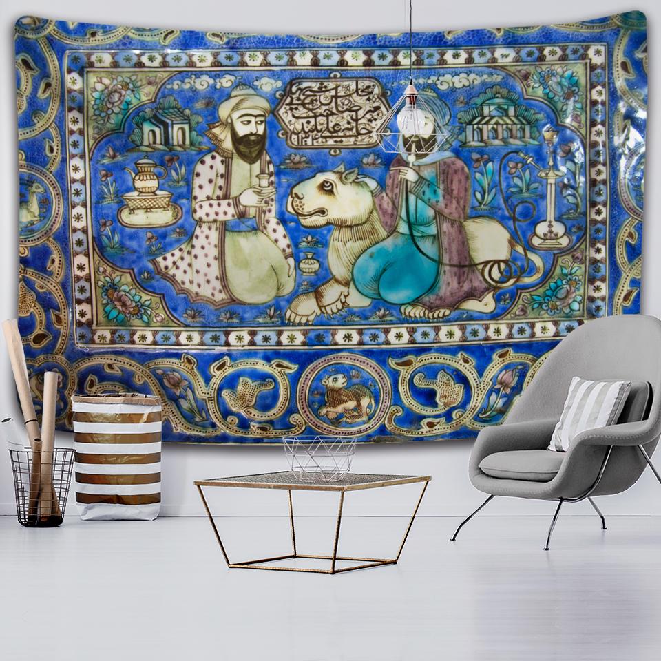 Индийская статуя Будды, древний буддийский гобелен, гостиная, спальня, настенная медитация, психоделическая йога, настенный подвес в богемном стиле