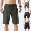 Мужские летние быстросохнущие брюки длиной пять четвертей, свободная и дышащая рабочая одежда, шорты прямого кроя
