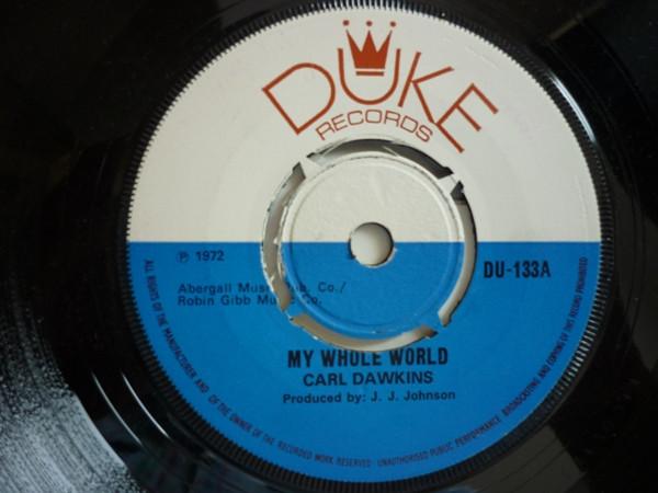 7-дюймовая пластинка Карла Докинса "My Whole World Mend A Broken Heart" DU133 Duke Records 1972 Великобритания Регги Ска Даб Б/у