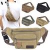 Thick Canvas Waist Bag, Outdoor Leisure Sports Crossbody Chest Bag, Men's Portable Change Phone Bag, multifunctional-A-DH