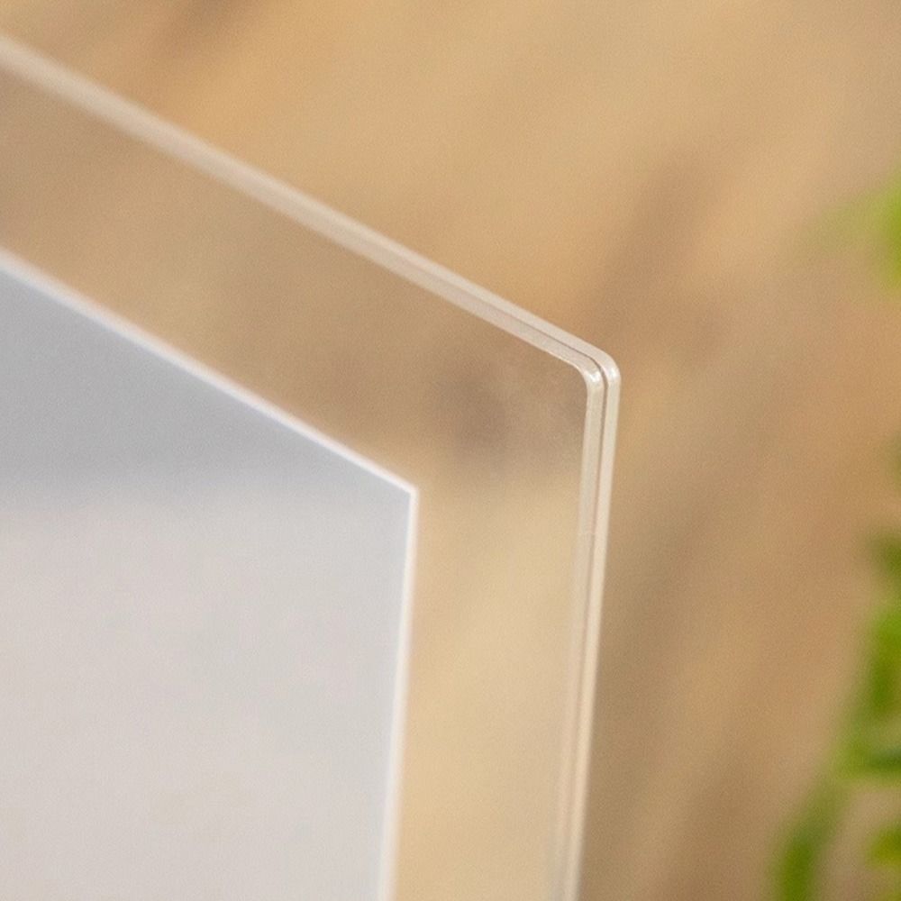 Акриловая деревянная рамка для фотографий U-образной формы, защита для фотографий, декор для офиса, держатель для фотографий